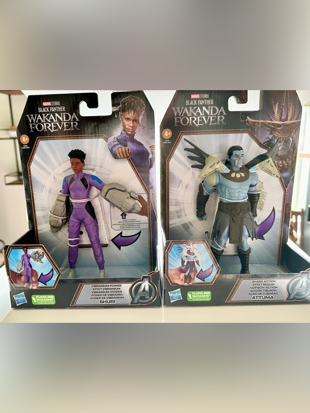 Marvel Black Panther Wakanda Forever Shuri & Attuma Figure Lot Hasbro NIB